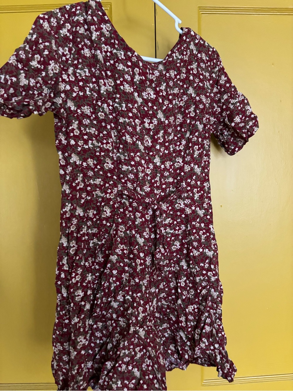 vintage 90s Express Floral Burgundy shorts romper
